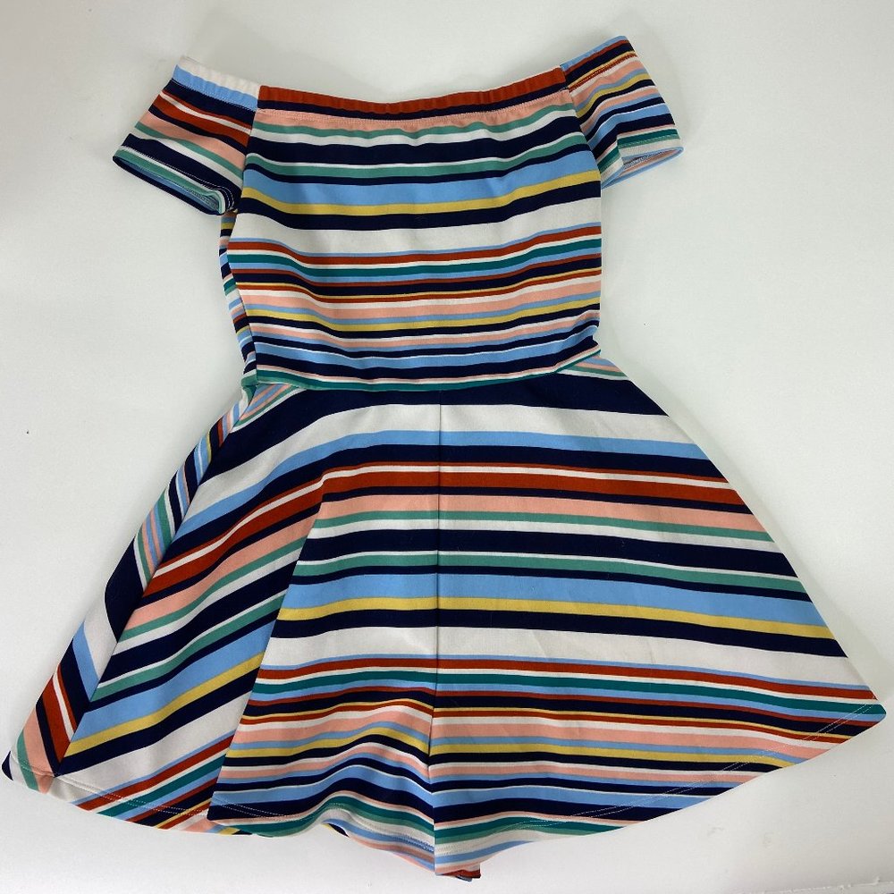 Stripes Multicolor Off the Shoulder Romper